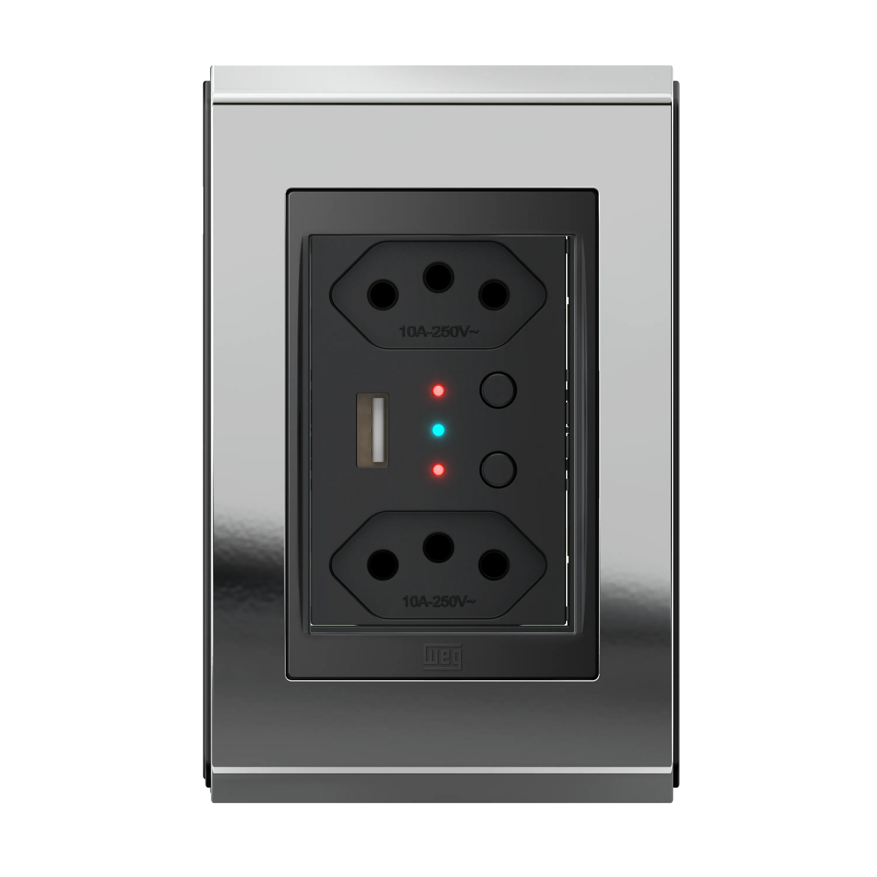 Conjunto Tomada Dupla Inteligente com USB e WIFI (Refinatto) | Loja Tramo