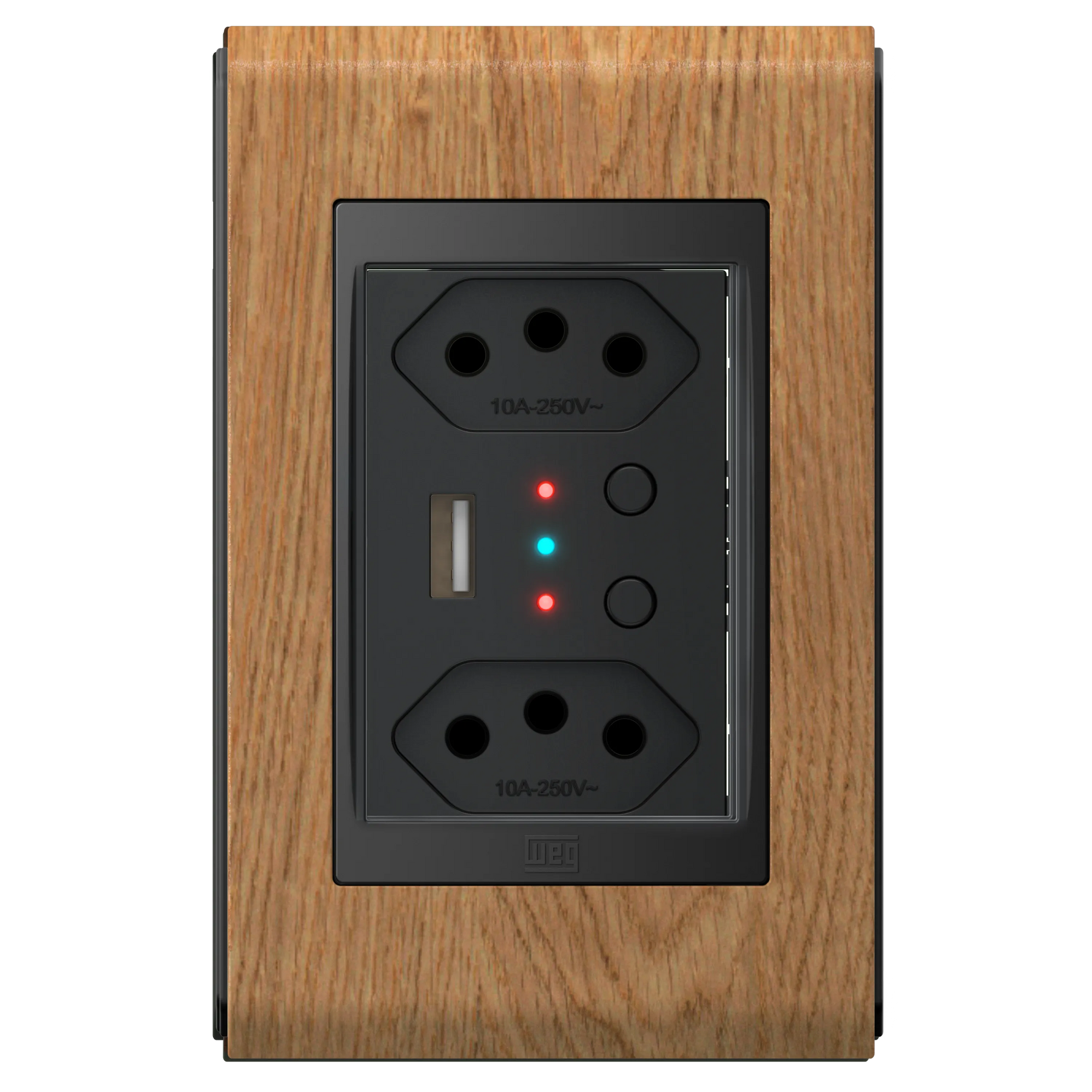 Conjunto Tomada Dupla Inteligente com USB e WIFI (Refinatto) | Loja Tramo