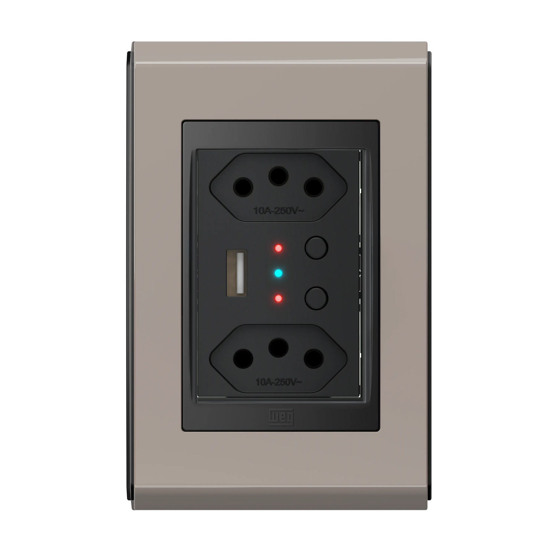 Conjunto Tomada Dupla Inteligente com USB e WIFI (Refinatto) | Loja Tramo
