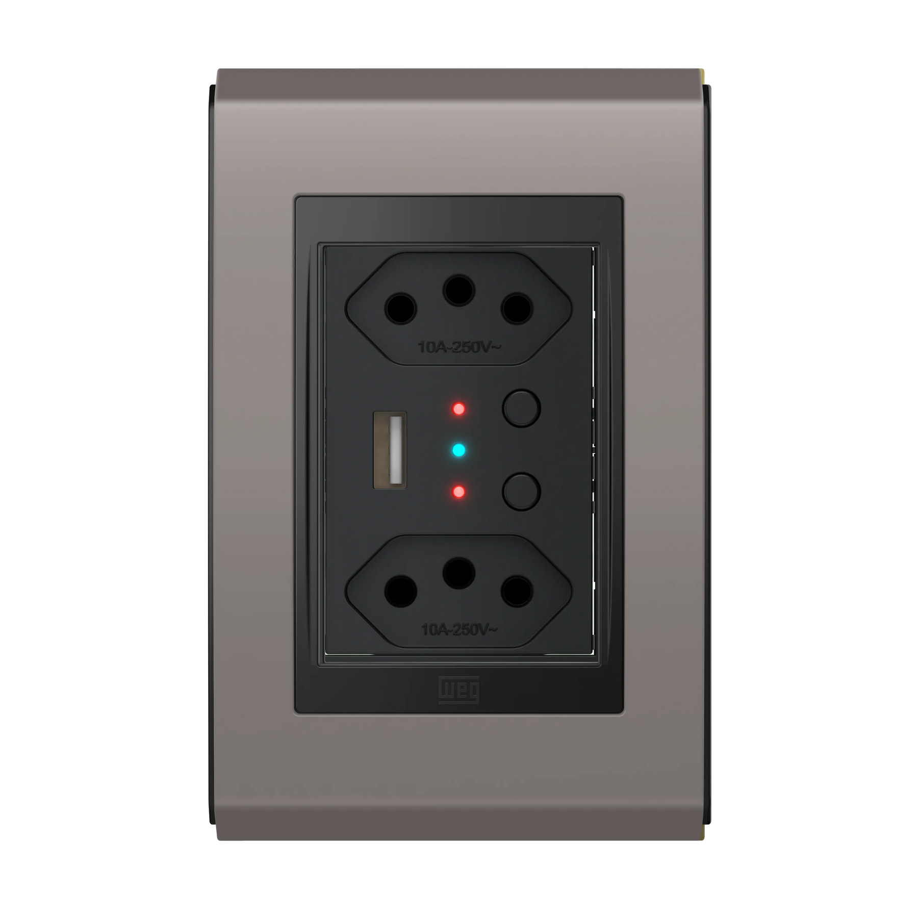 Conjunto Tomada Dupla Inteligente com USB e WIFI (Refinatto) | Loja Tramo