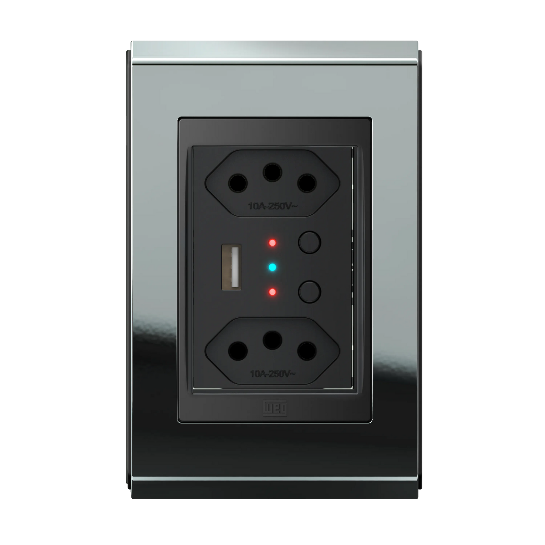 Conjunto Tomada Dupla Inteligente com USB e WIFI (Refinatto) | Loja Tramo