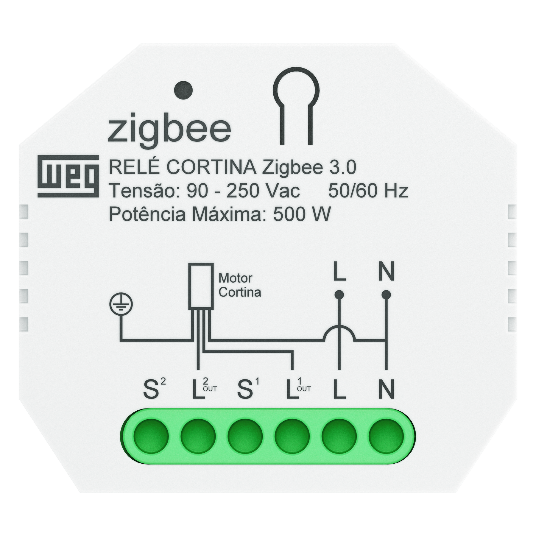 RELÉ CORTINA INTELIGENTE BIVOLT WI-FI+RF WEG HOME | Loja Tramo