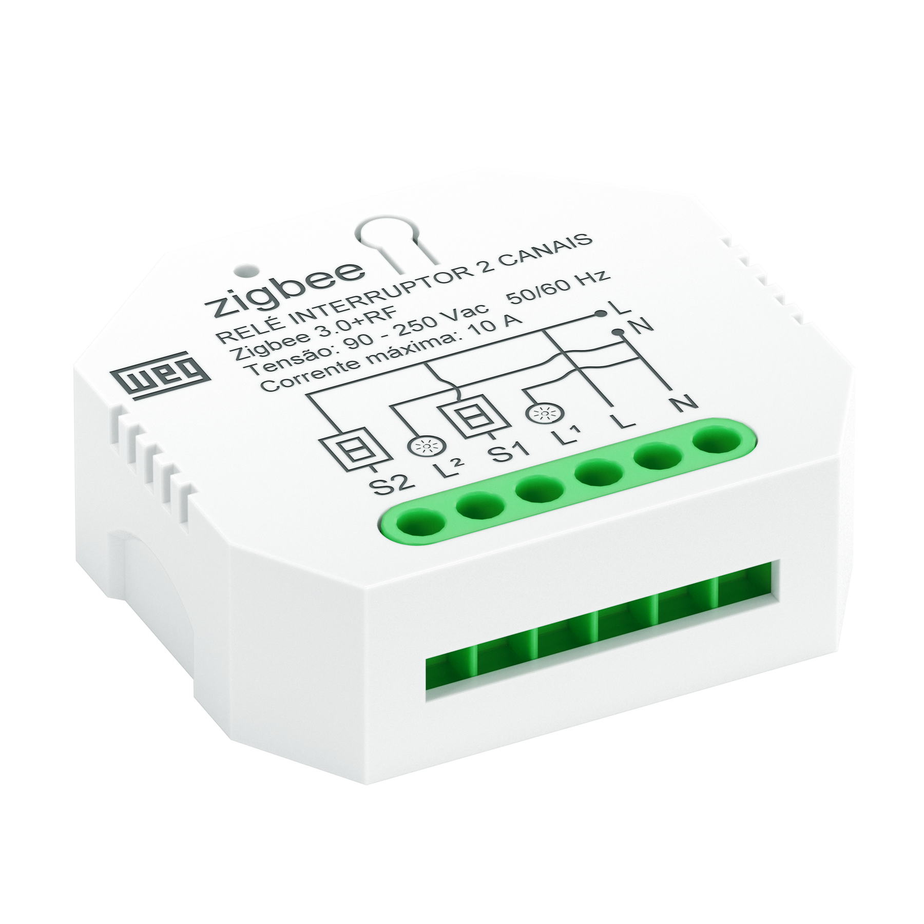 RELÉ INTERRUPTOR 1C BIVOLT WI-FI+RF WEG HOME | Loja Tramo