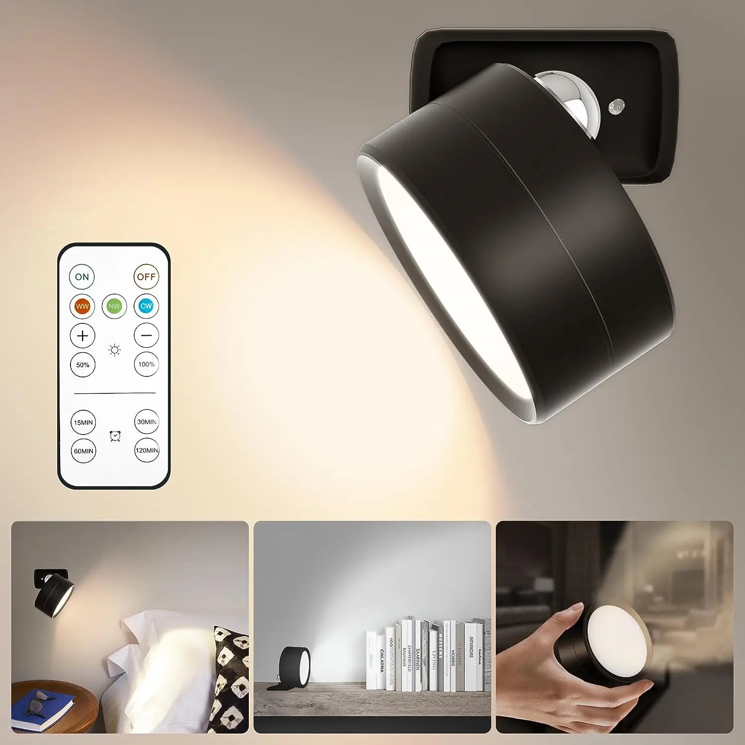 Luminária de Parede LED Magnética Direcionável 360° | Loja Tramo