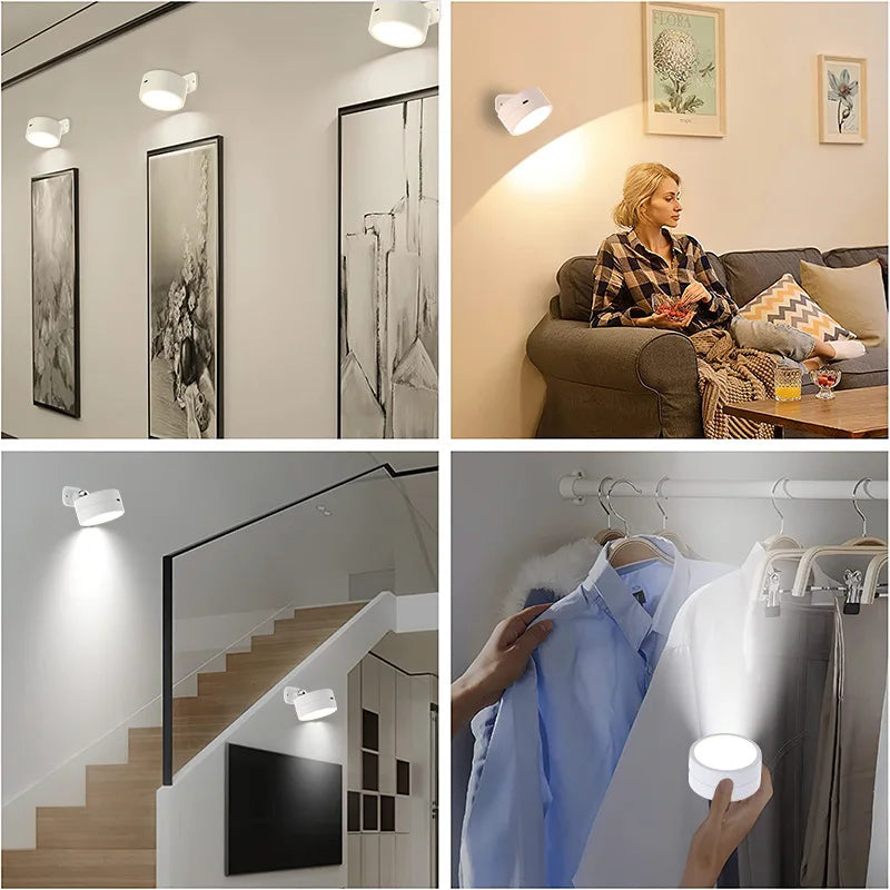 Luminária de Parede LED Magnética Direcionável 360° | Loja Tramo
