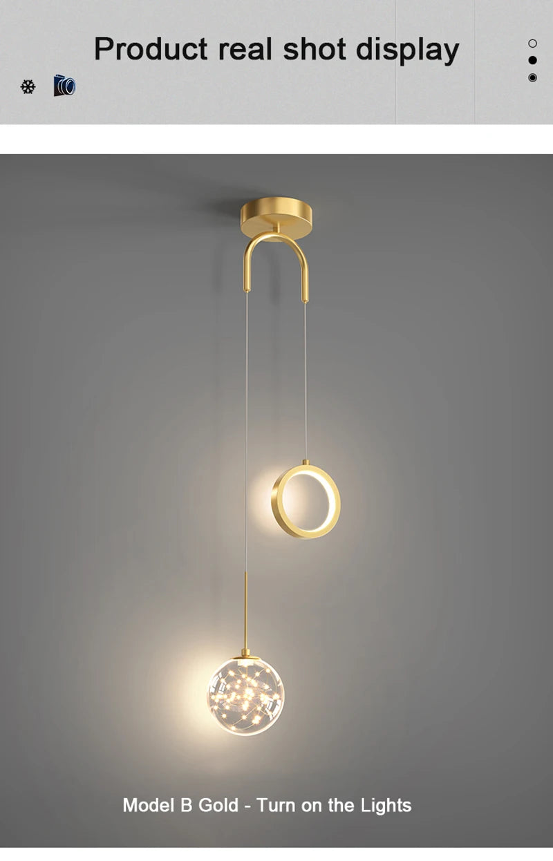 Lustre LED Nordic Gold | Loja Tramo