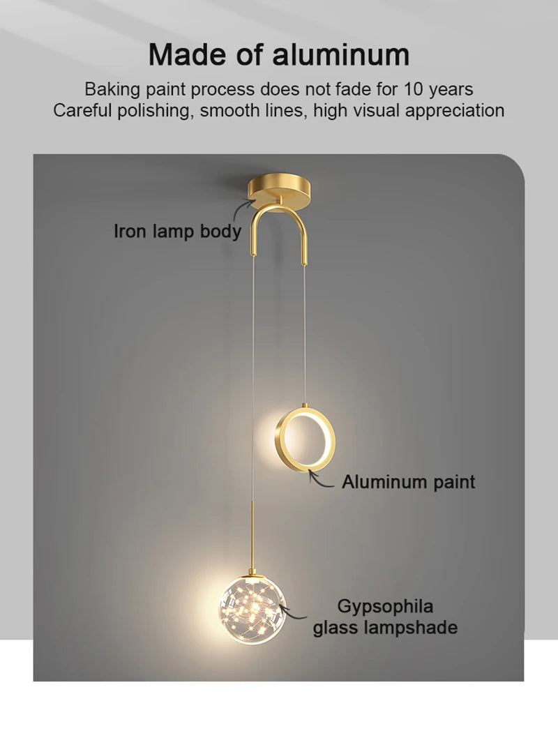 Lustre LED Nordic Gold | Loja Tramo