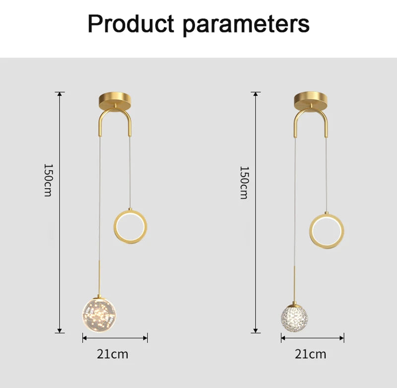 Lustre LED Nordic Gold | Loja Tramo