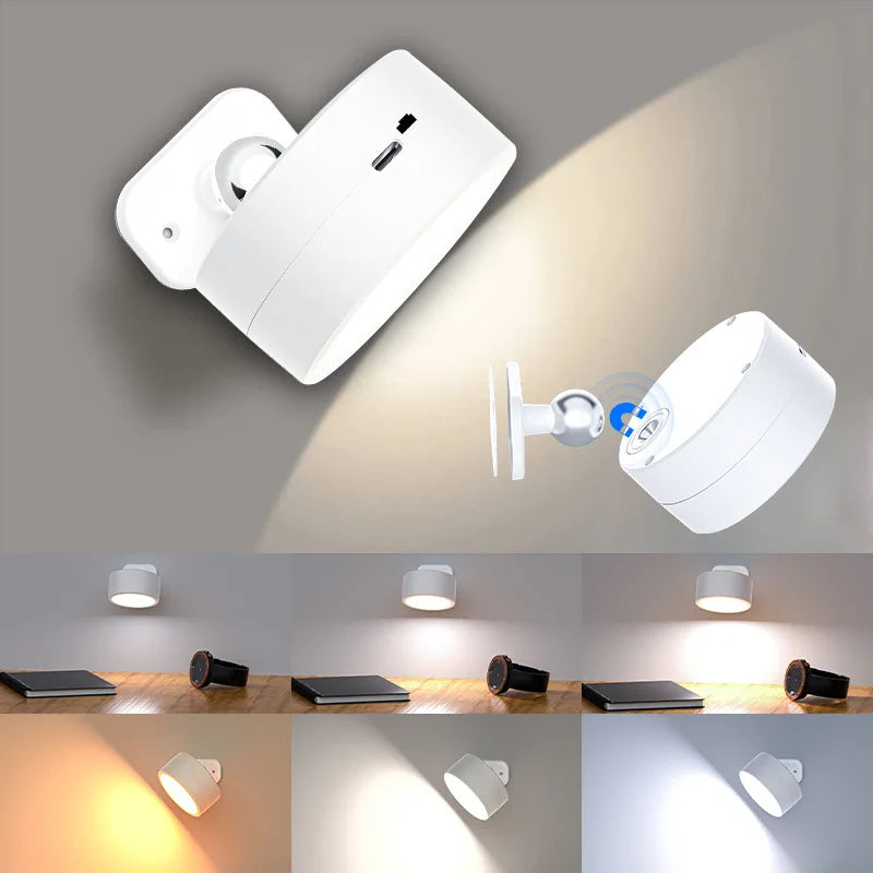 Luminária de Parede LED Magnética Direcionável 360° | Loja Tramo