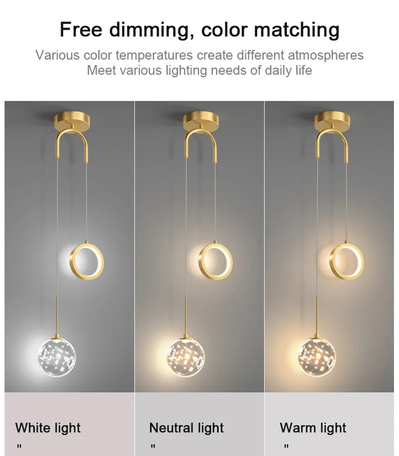 Lustre LED Nordic Gold | Loja Tramo