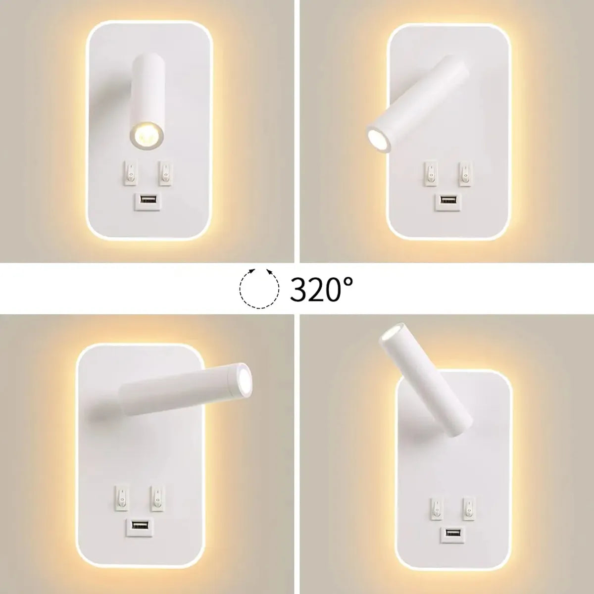 Lâmpada LED para cabeceira com USB | Loja Tramo
