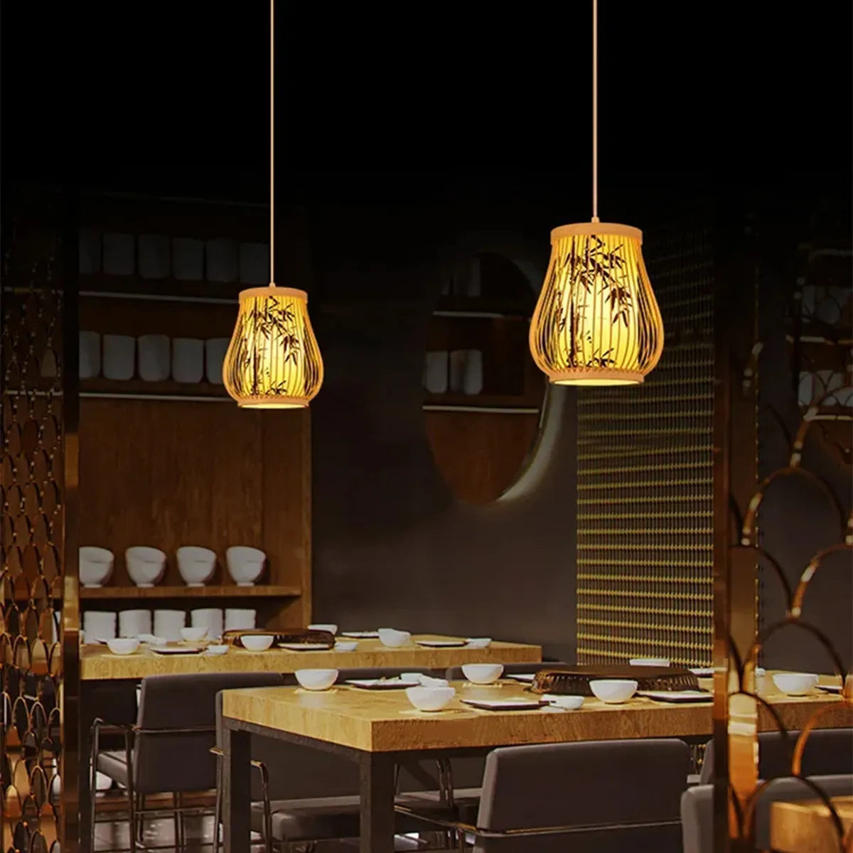 Pendente de Bamboo Estilo Chinês | Loja Tramo