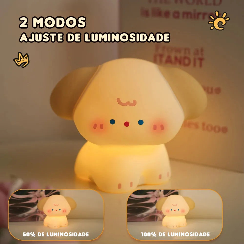 Abajur de Silicone Cute Dog | Loja Tramo
