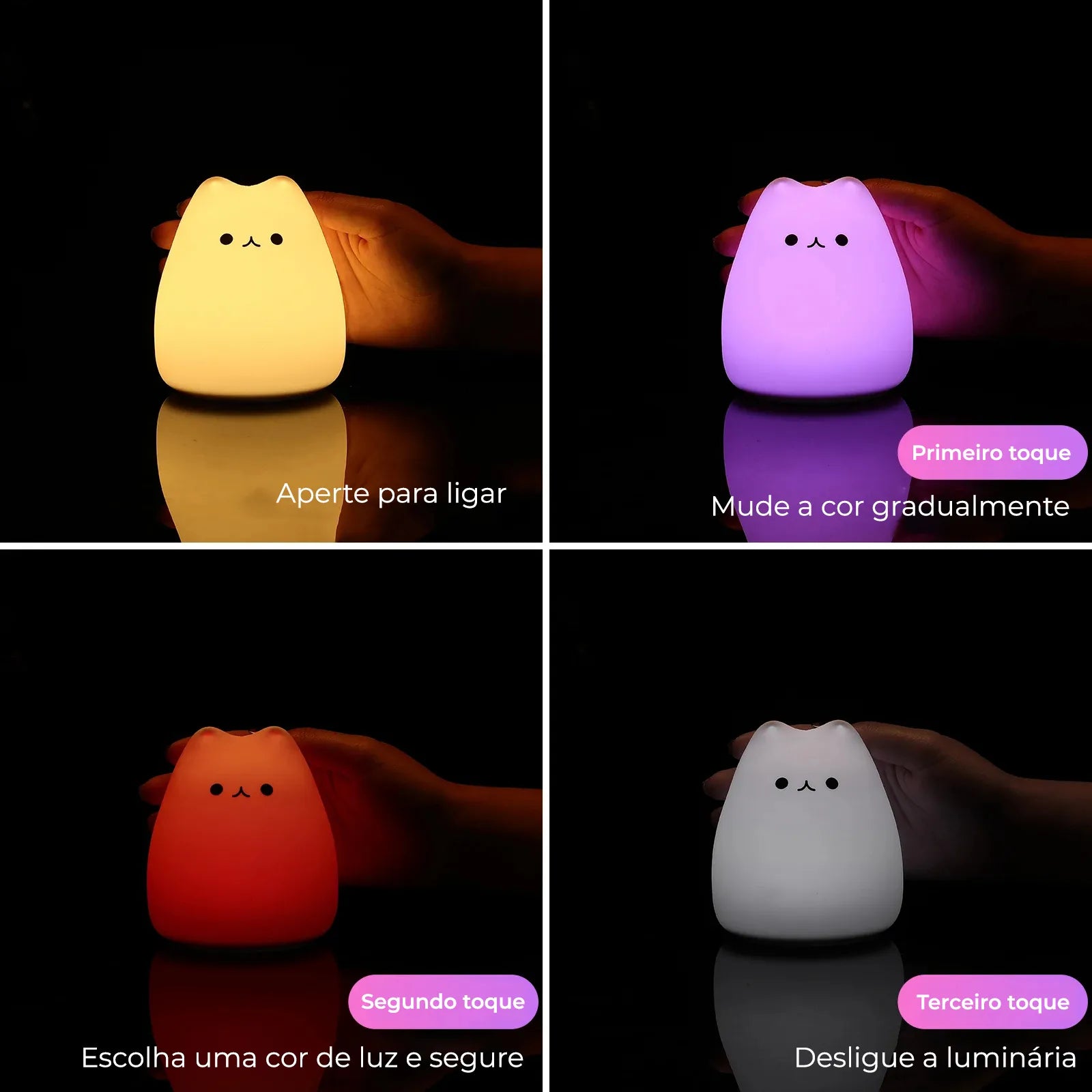 Abajur Mini Cat (7 colores) | Loja Tramo