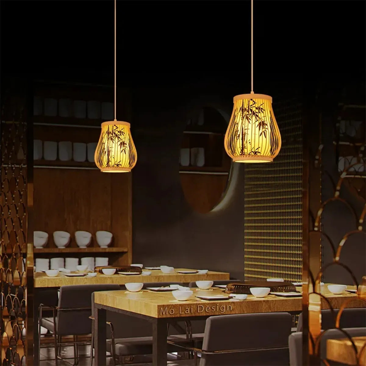 Pendente de Bamboo Estilo Chinês | Loja Tramo