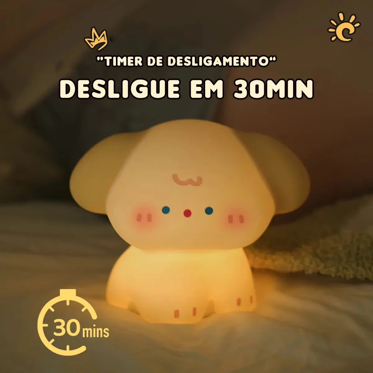 Abajur de Silicone Cute Dog | Loja Tramo
