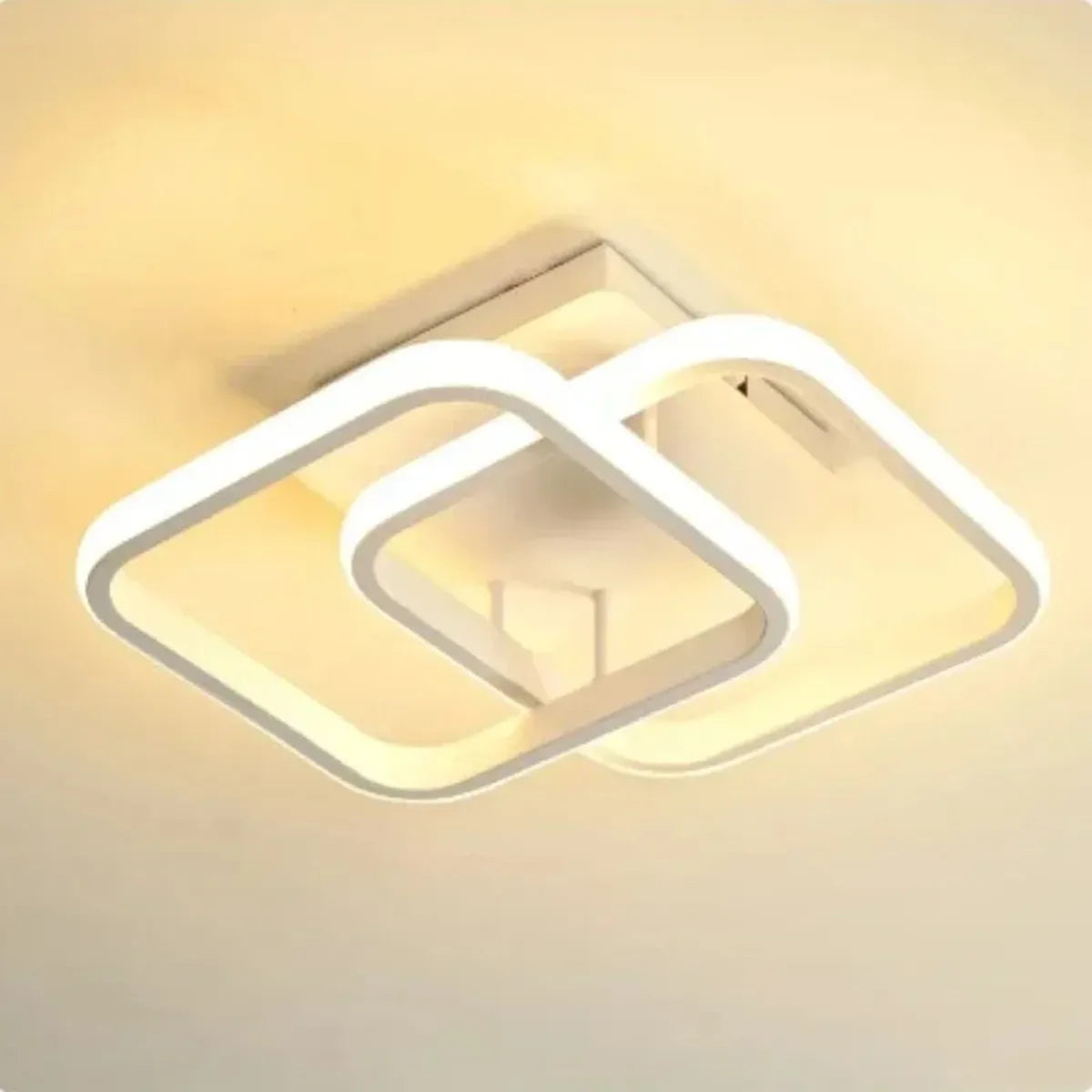 Lâmpada de Teto LED Moderna Dupla Quadrada Embutida | Loja Tramo