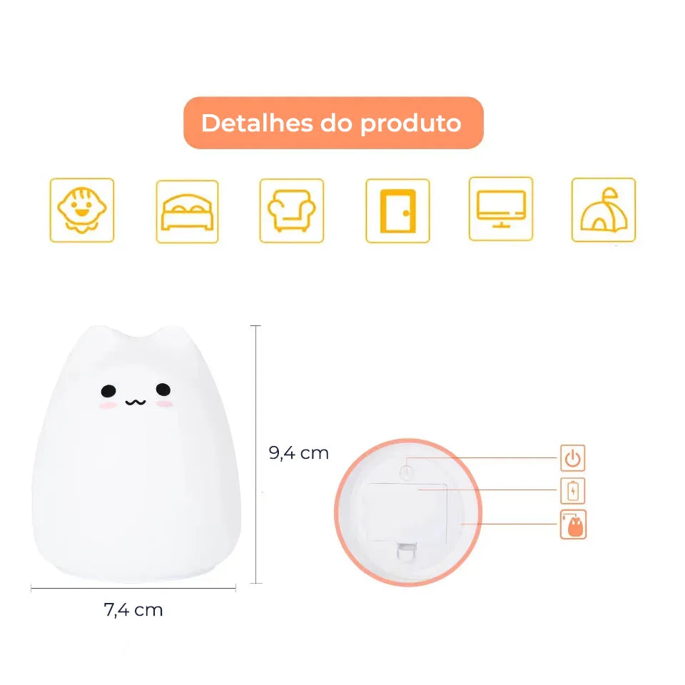 Abajur Mini Cat (7 colores) | Loja Tramo