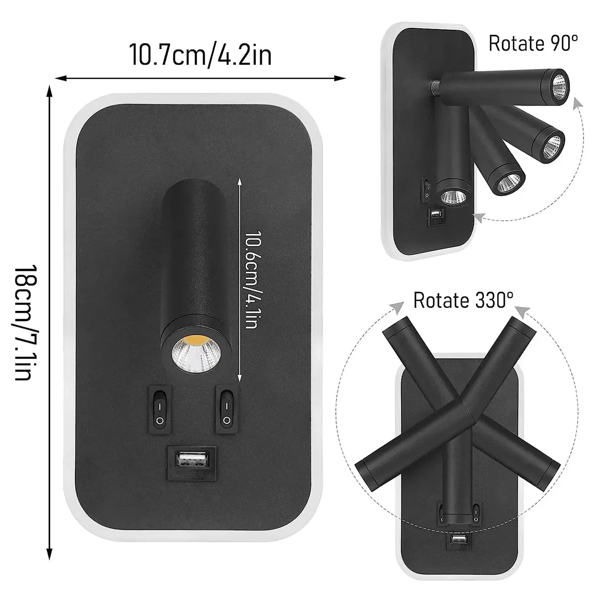 Lâmpada LED para cabeceira com USB | Loja Tramo