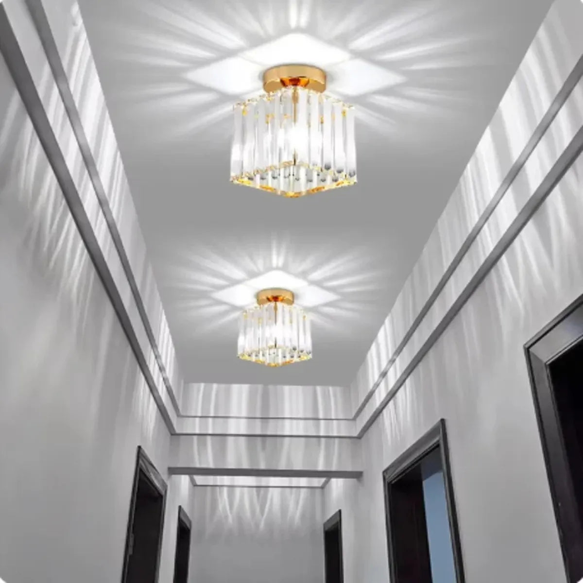 Lustre LED Geométrico de Cristal | Loja Tramo