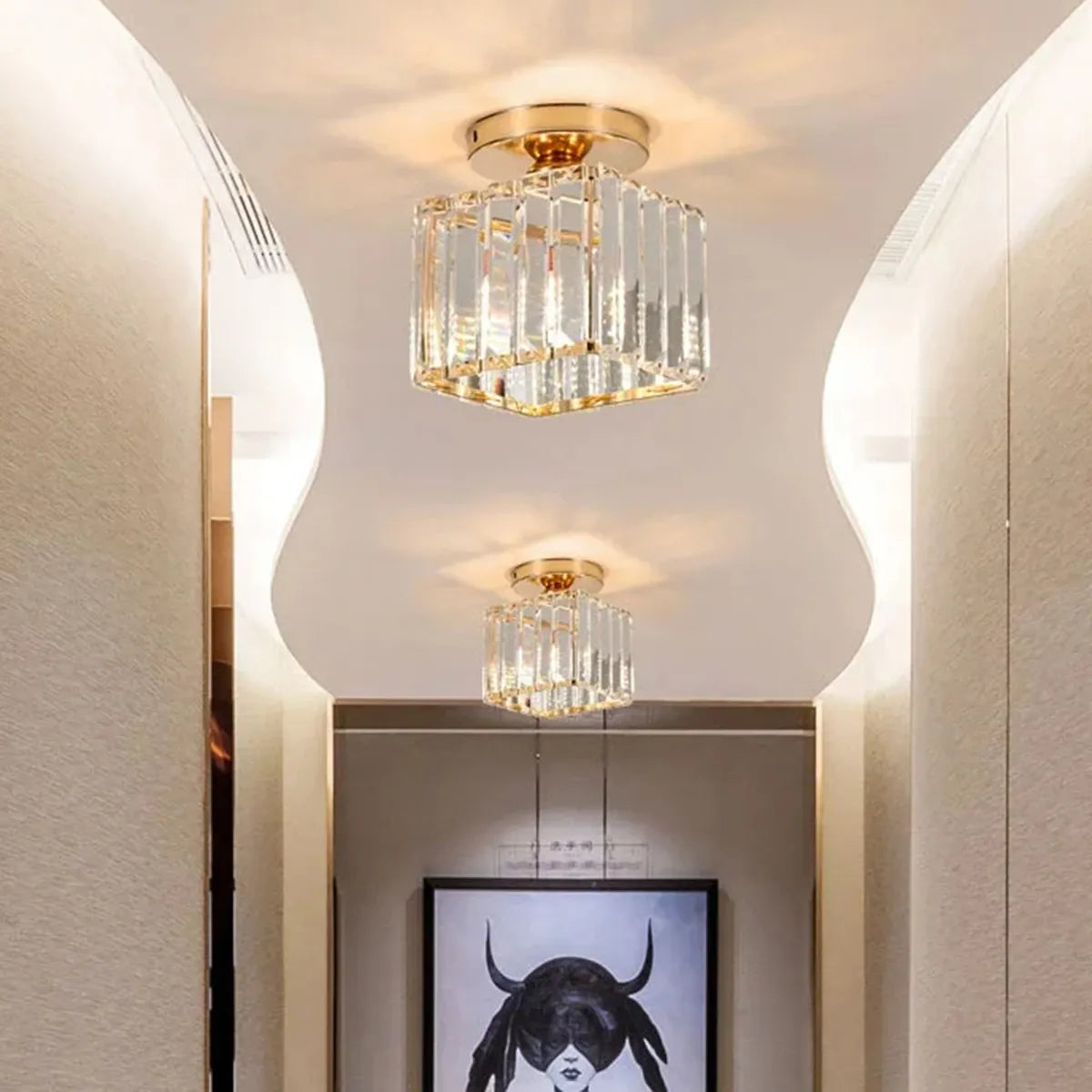 Lustre LED Geométrico de Cristal | Loja Tramo