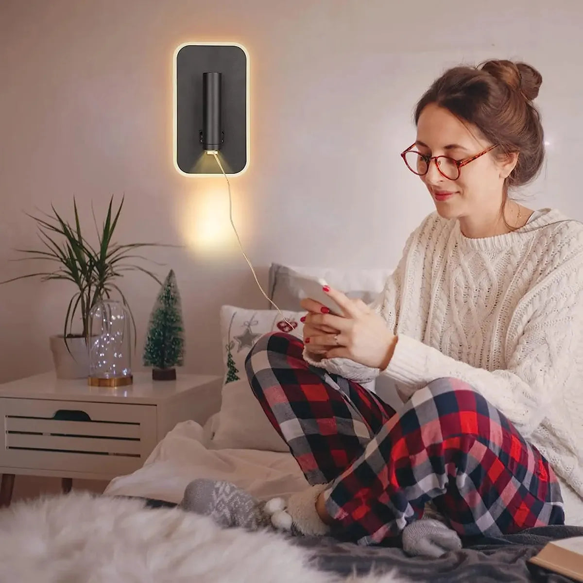 Lâmpada LED para cabeceira com USB | Loja Tramo