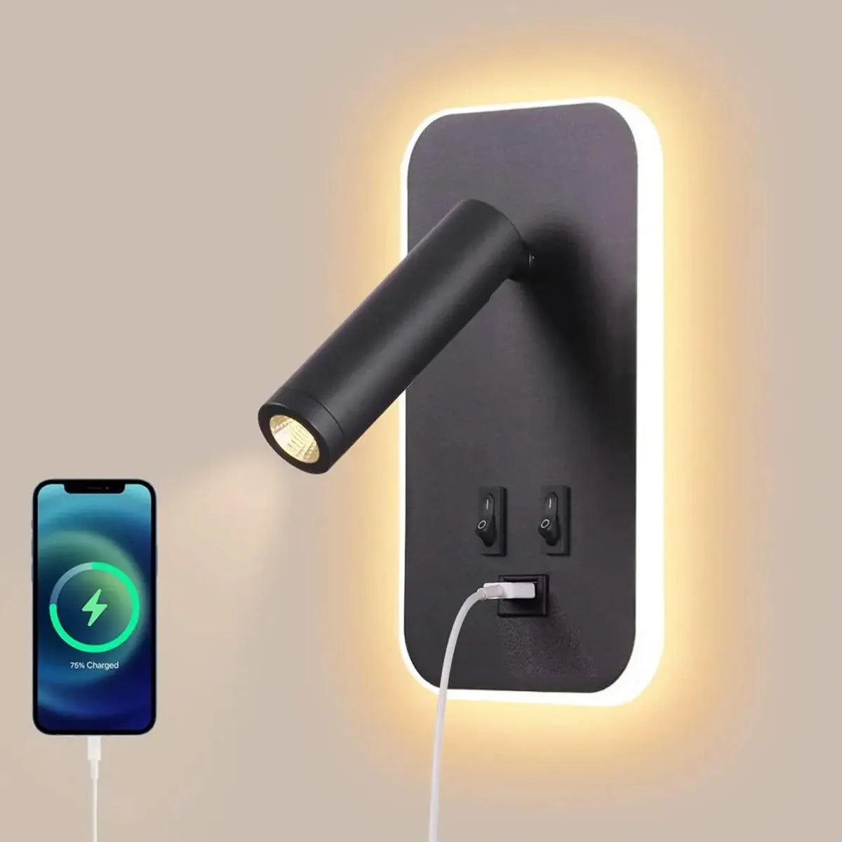 Lâmpada LED para cabeceira com USB | Loja Tramo