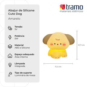 Abajur de Silicone Cute Dog | Loja Tramo