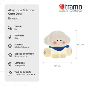Abajur de Silicone Cute Dog | Loja Tramo