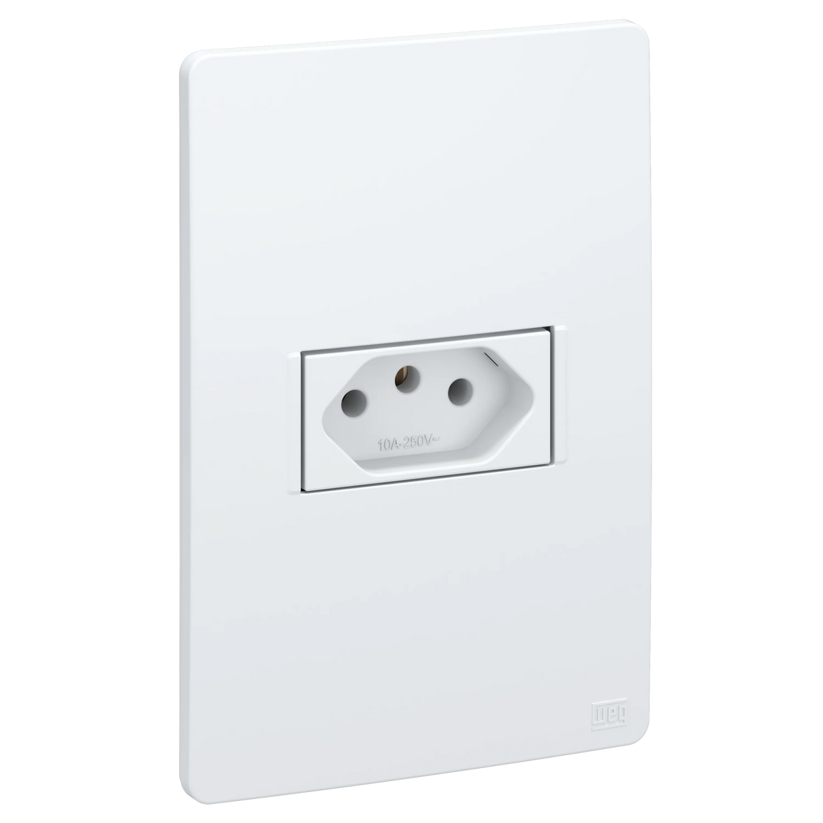 Conjunto 1 tomada 2P+T 10A ou 20A  - 250V CA + placa 4x2” + suporte (Esatta) | Loja Tramo