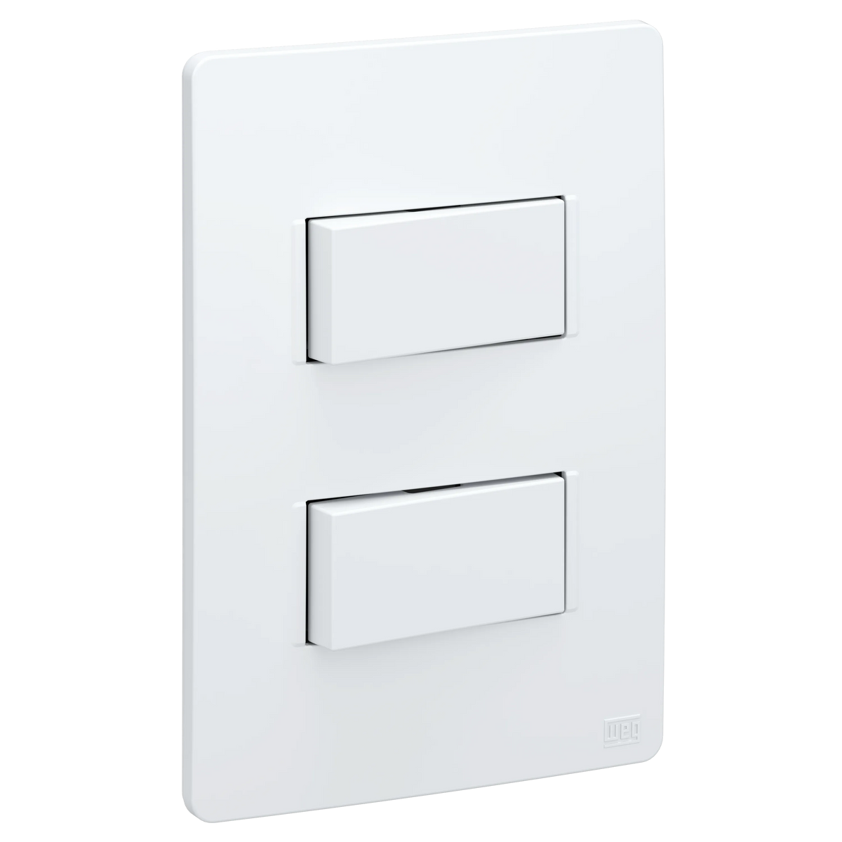 Conjunto 2 interruptores simples 10 A - 250 V ca + placa 4x2” + suporte (Esatta) | Loja Tramo