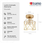 Lustre Aramado Diamante | Loja Tramo