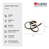 Lustre LED Trevo | Loja Tramo