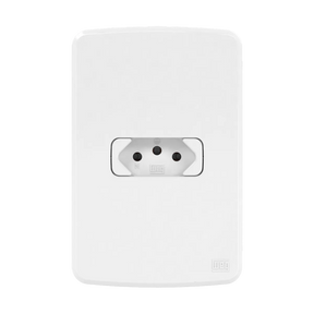 Conjunto 1 tomada 2P+T 10 A ou 20A - 250 V CA  + placa 4x2” + suporte (Composé) | Loja Tramo